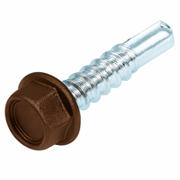 1/4-14 X 3/4 U/S HWH SDS ZINC  PT. DURALUME SPANISH BROWN